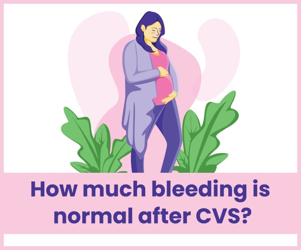 How much bleeding is normal after CVS