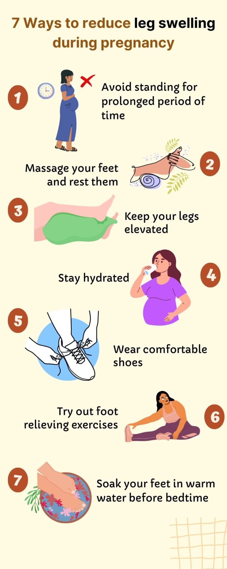 7 Ways to reduce leg swelling during pregnancy