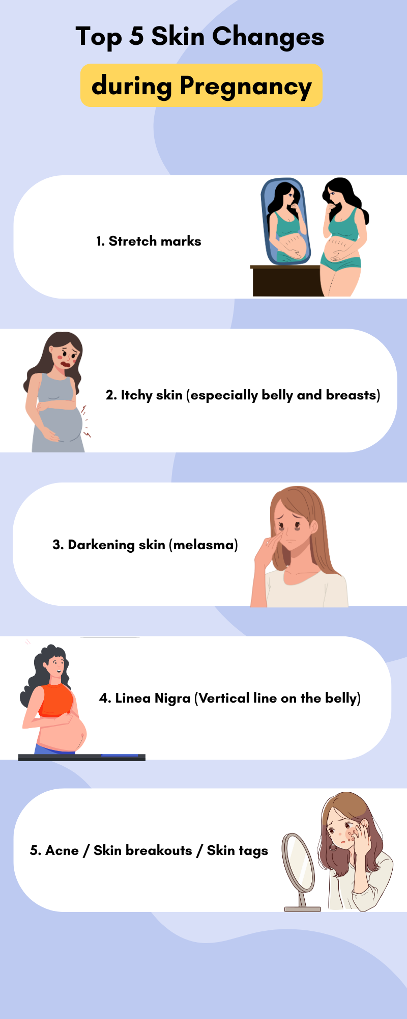 Top 5 skin changes during pregnancy