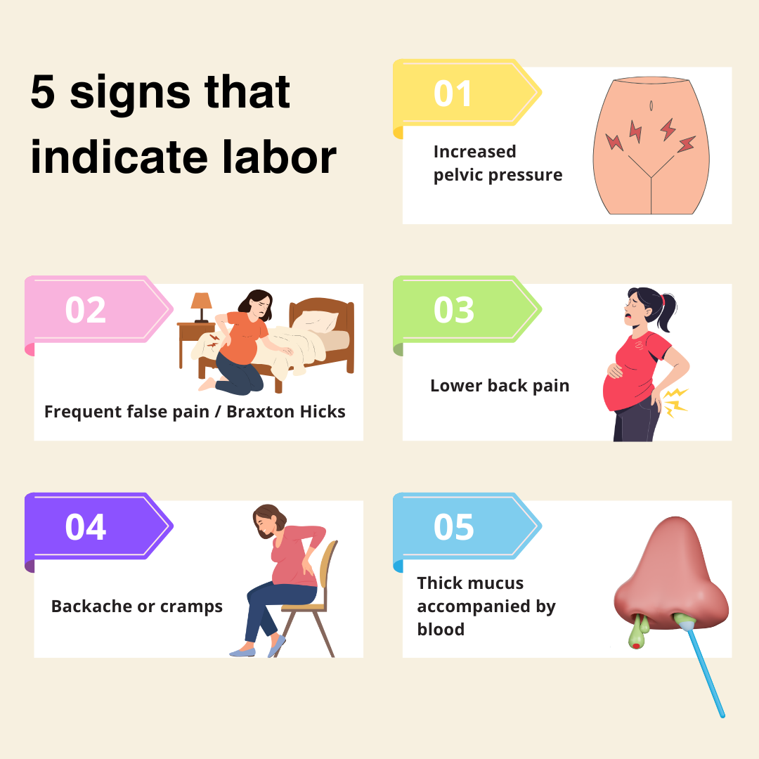 5 signs that indicate labor
