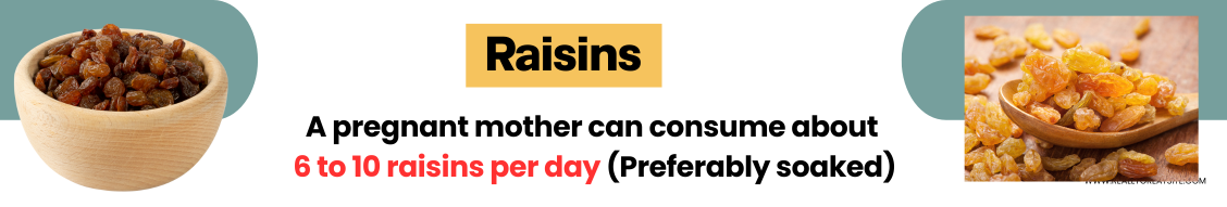 raisins in pregnancy