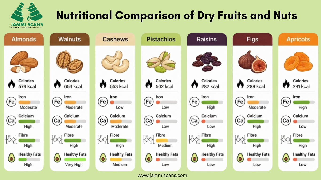 Nutritional Comparison of Dry fruits and nuts (1)