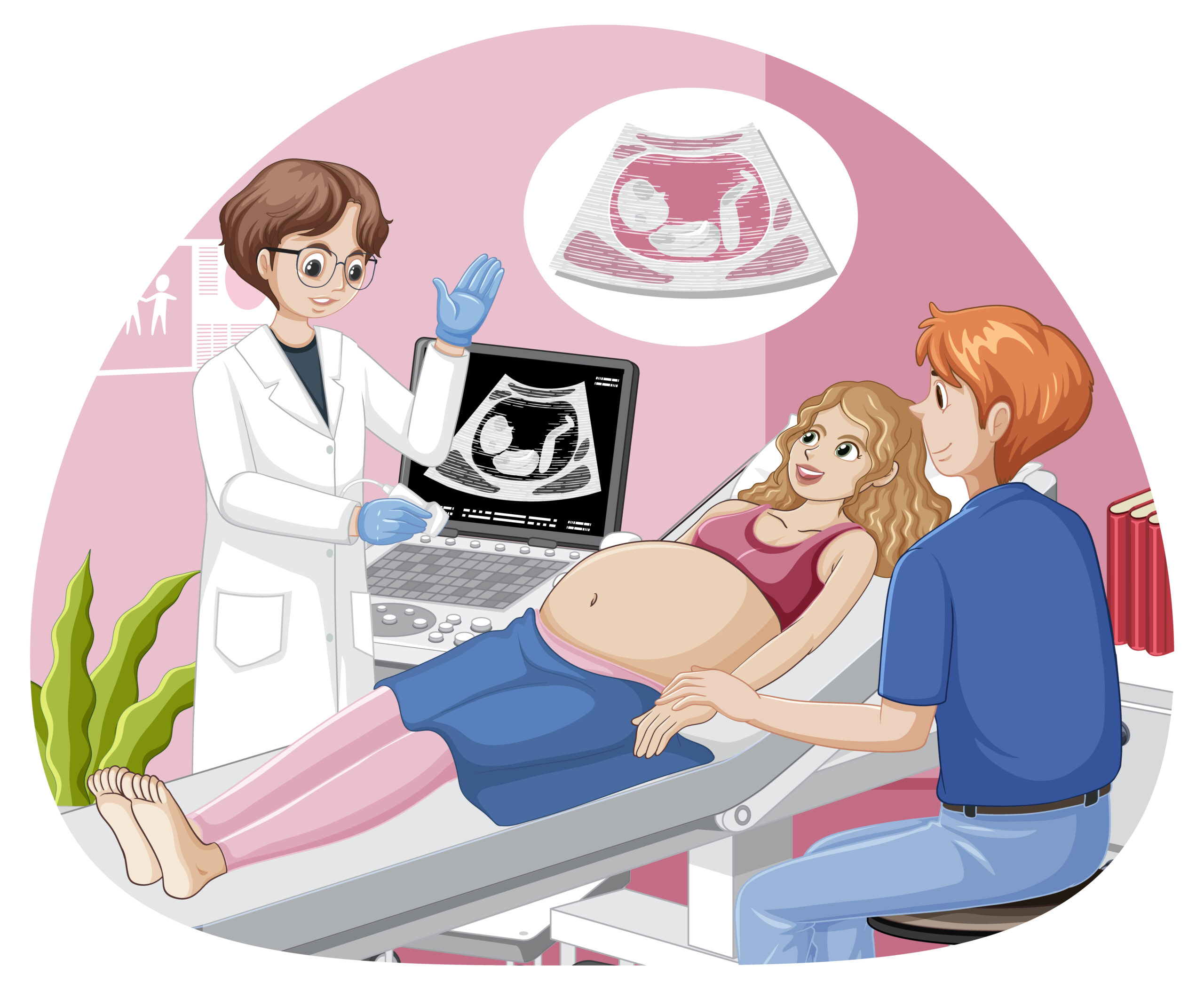 Baby Ultrasound Illustration