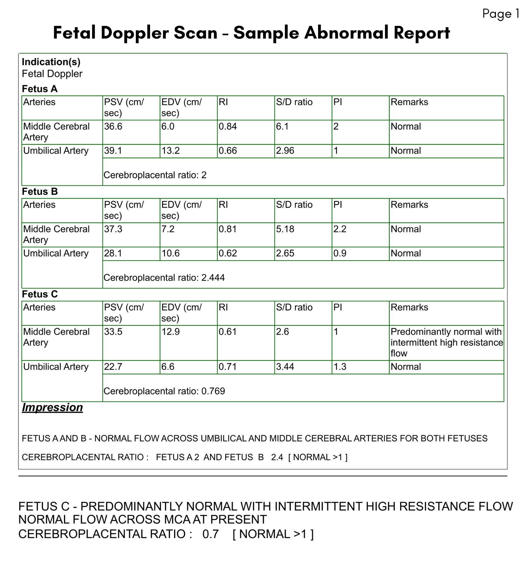Abnormal Report Sample