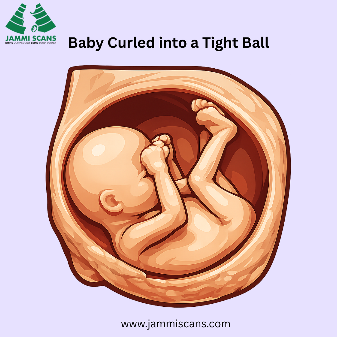 Baby Curled into a Tight Ball